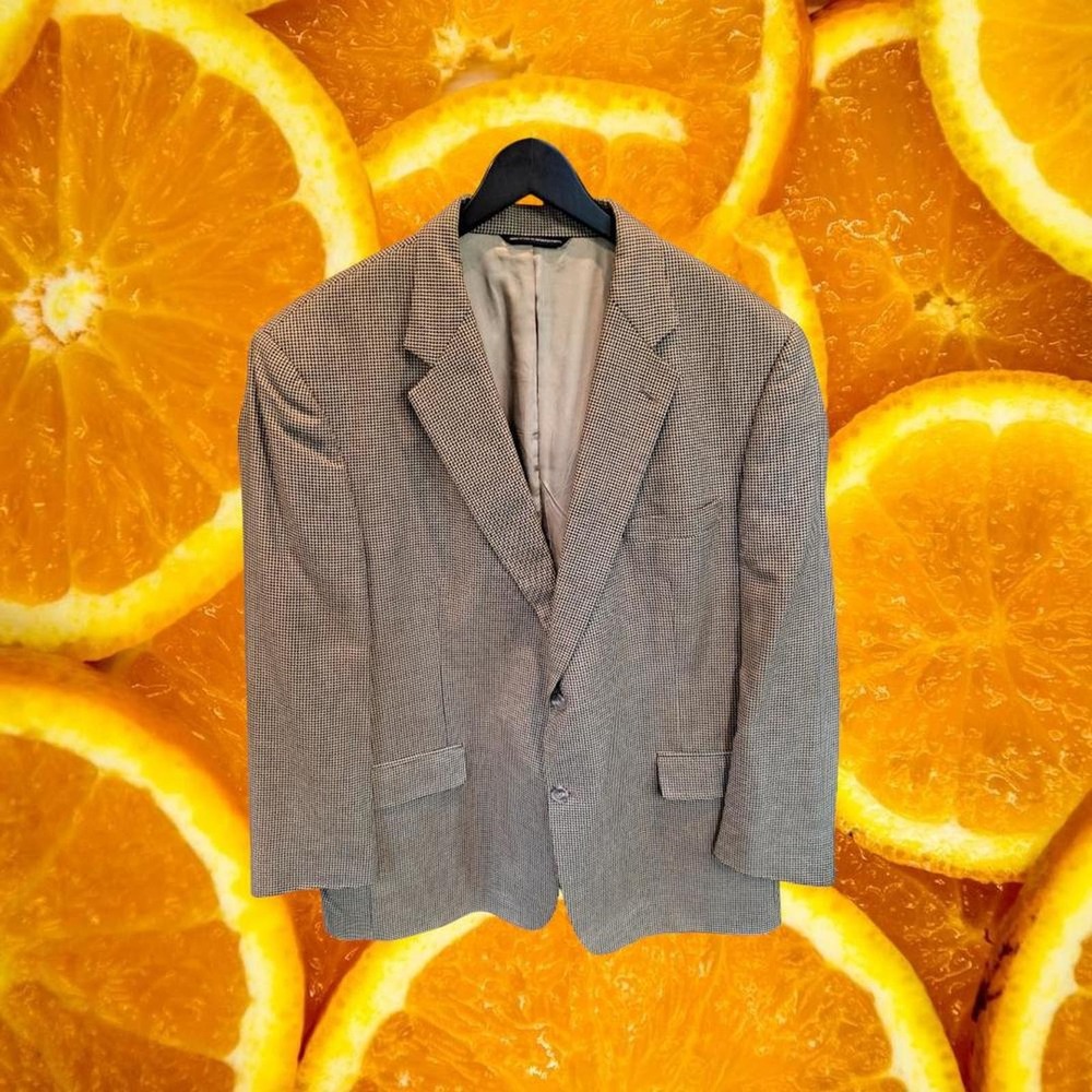 Brooks Brothers Tan Tweed‎ 2 Button Silk/Worsted Wool Size 46R